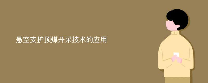 悬空支护顶煤开采技术的应用