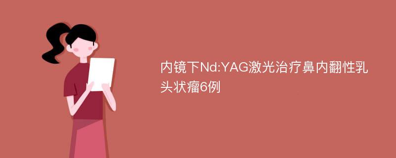 内镜下Nd:YAG激光治疗鼻内翻性乳头状瘤6例