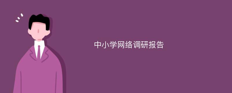 中小学网络调研报告