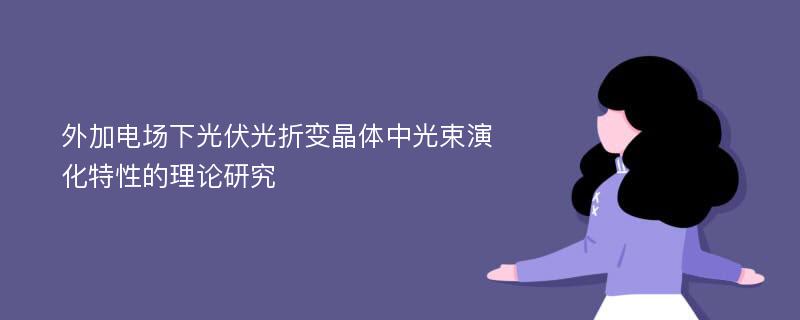 外加电场下光伏光折变晶体中光束演化特性的理论研究